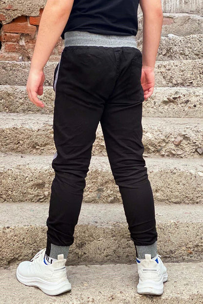 Boys' Trousers with Elastic Waist and Leg Parts