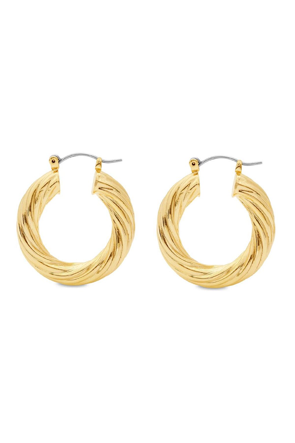 Minimalist Twisted Hoop Earrings 3.5 cm