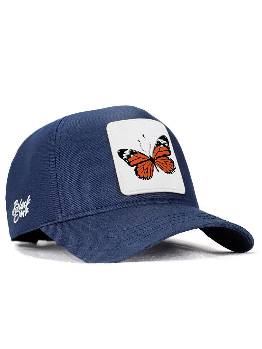 V1 Baseball Butterfly - Unisex Navy Blue Hat (Cap) with 1 Code Logo