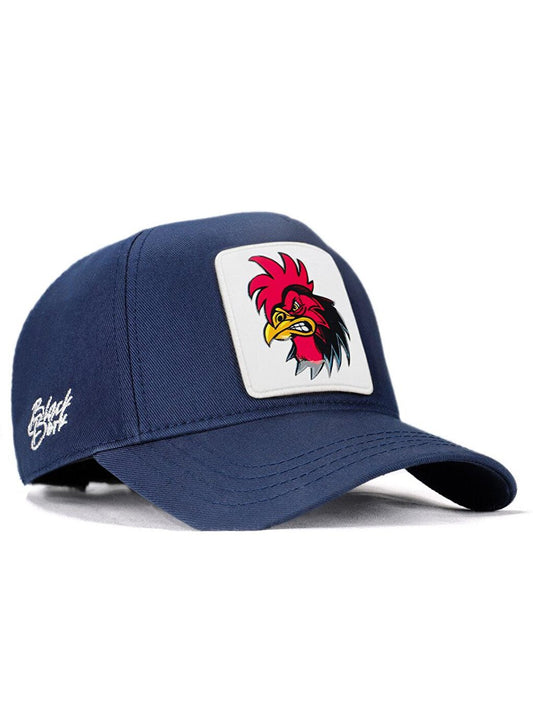 V1 Baseball Rooster - Unisex Navy Blue Hat (Cap) with 2 Code Logo