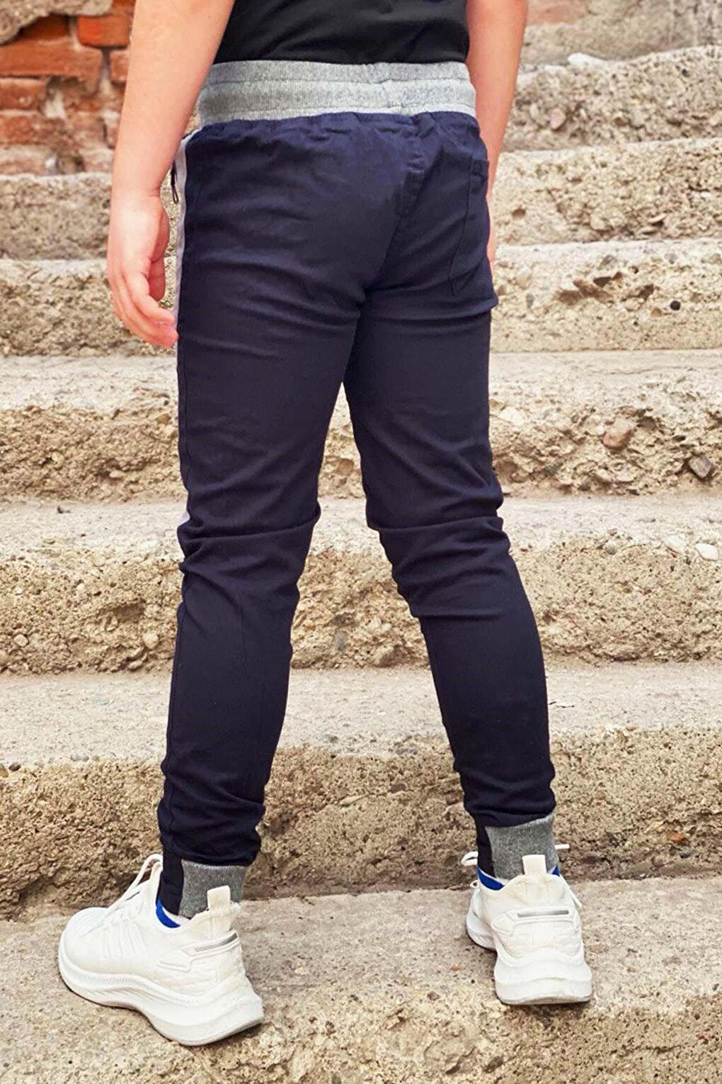 Boys' Trousers with Elastic Waist and Leg Parts