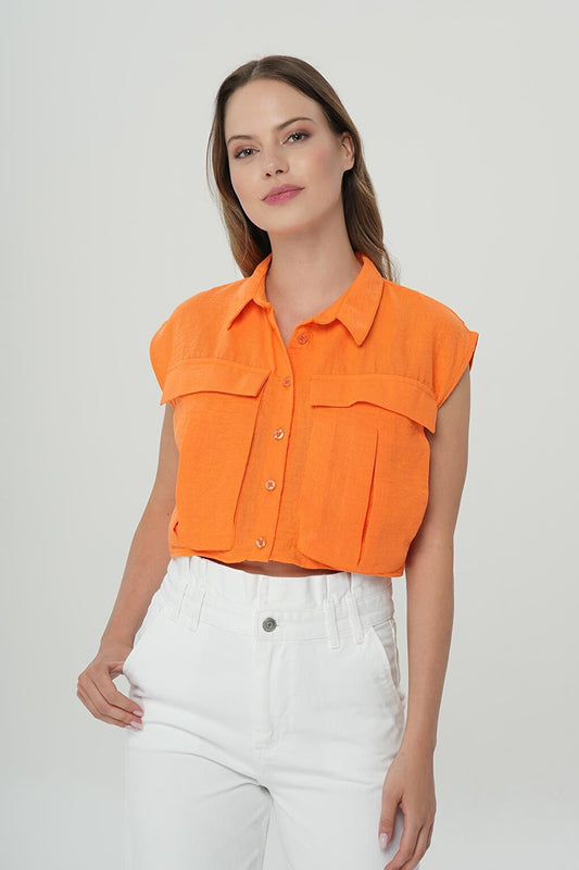 Orange Buttoned Shirt 75428-010