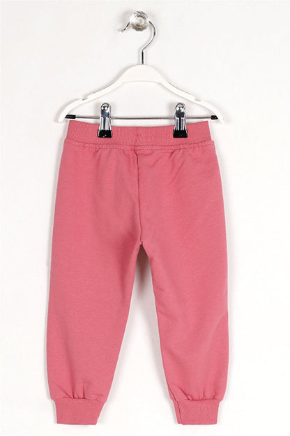 Girl's Dusty Rose Colored Stay Cool Printed Sweatpants with Elastic Legs