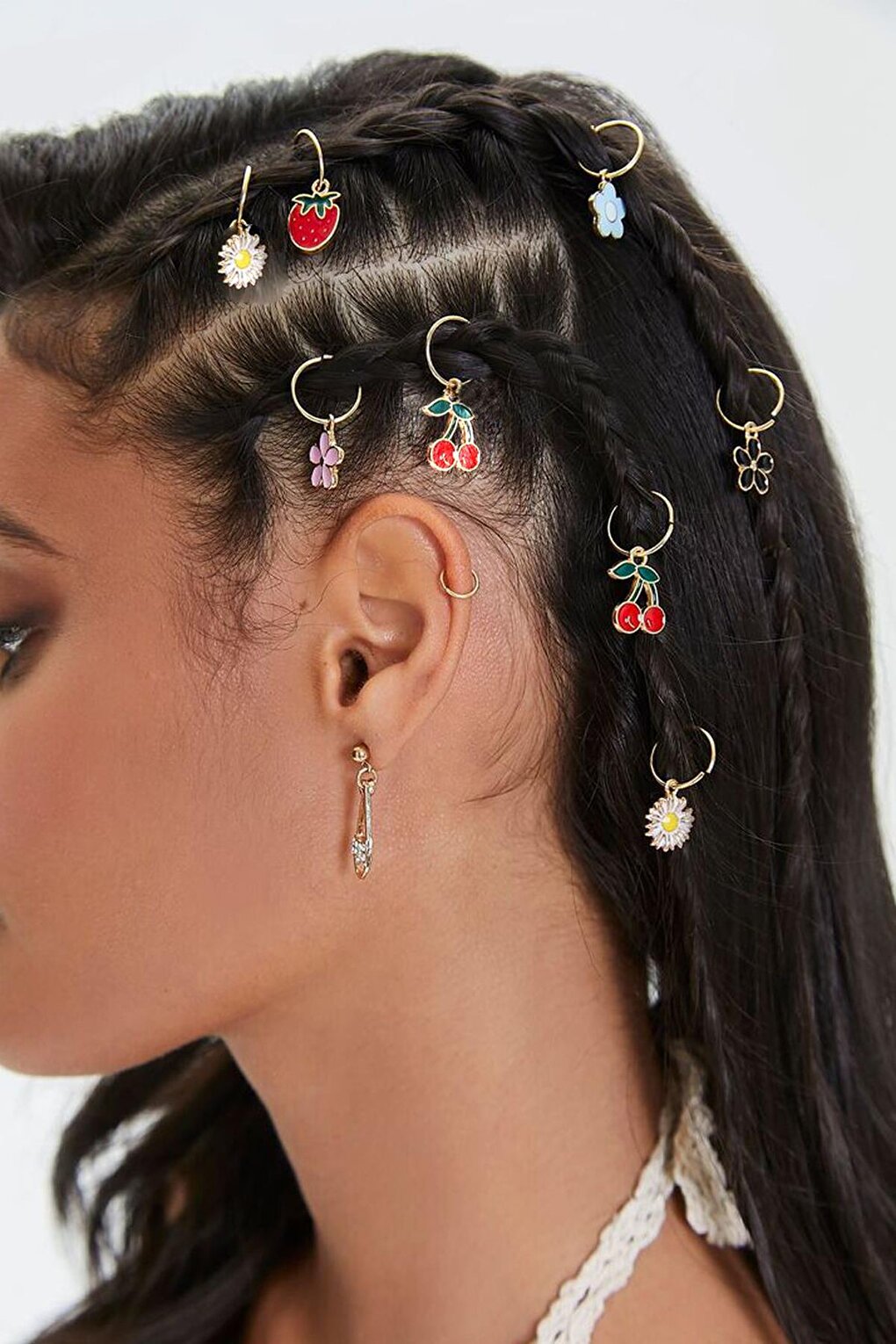 Summer Colors Hair Earring Set 8 Pieces