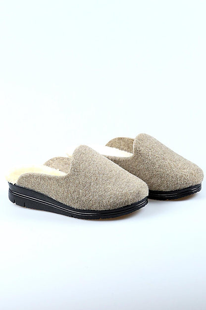 Comfortable Women's Home Slippers with Fur Inside 020-005-21Mink