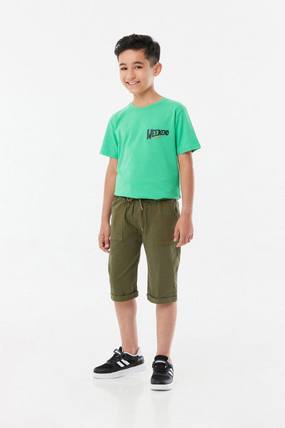 Boy's Capri with Elastic Waist