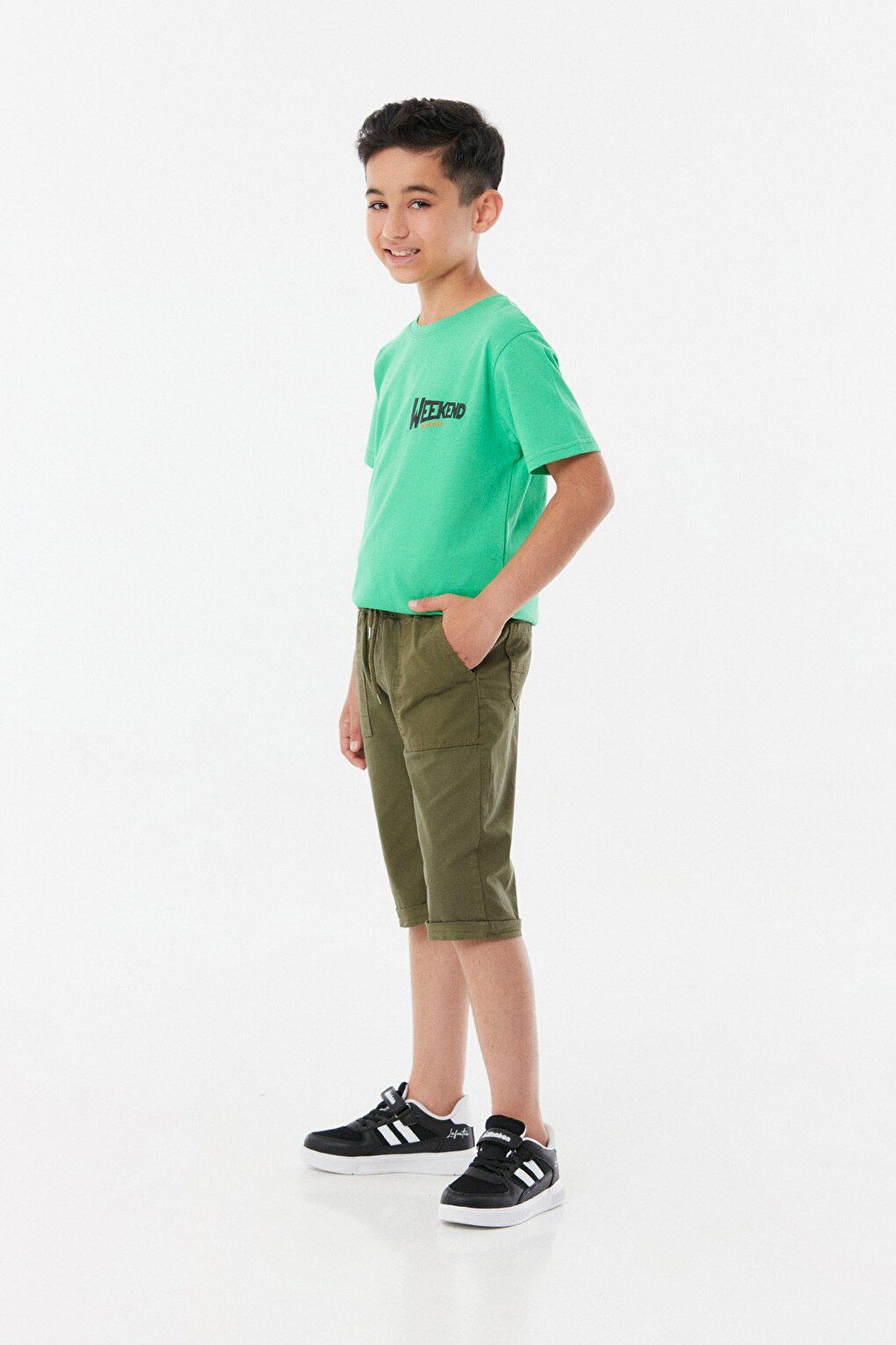 Boy's Capri with Elastic Waist