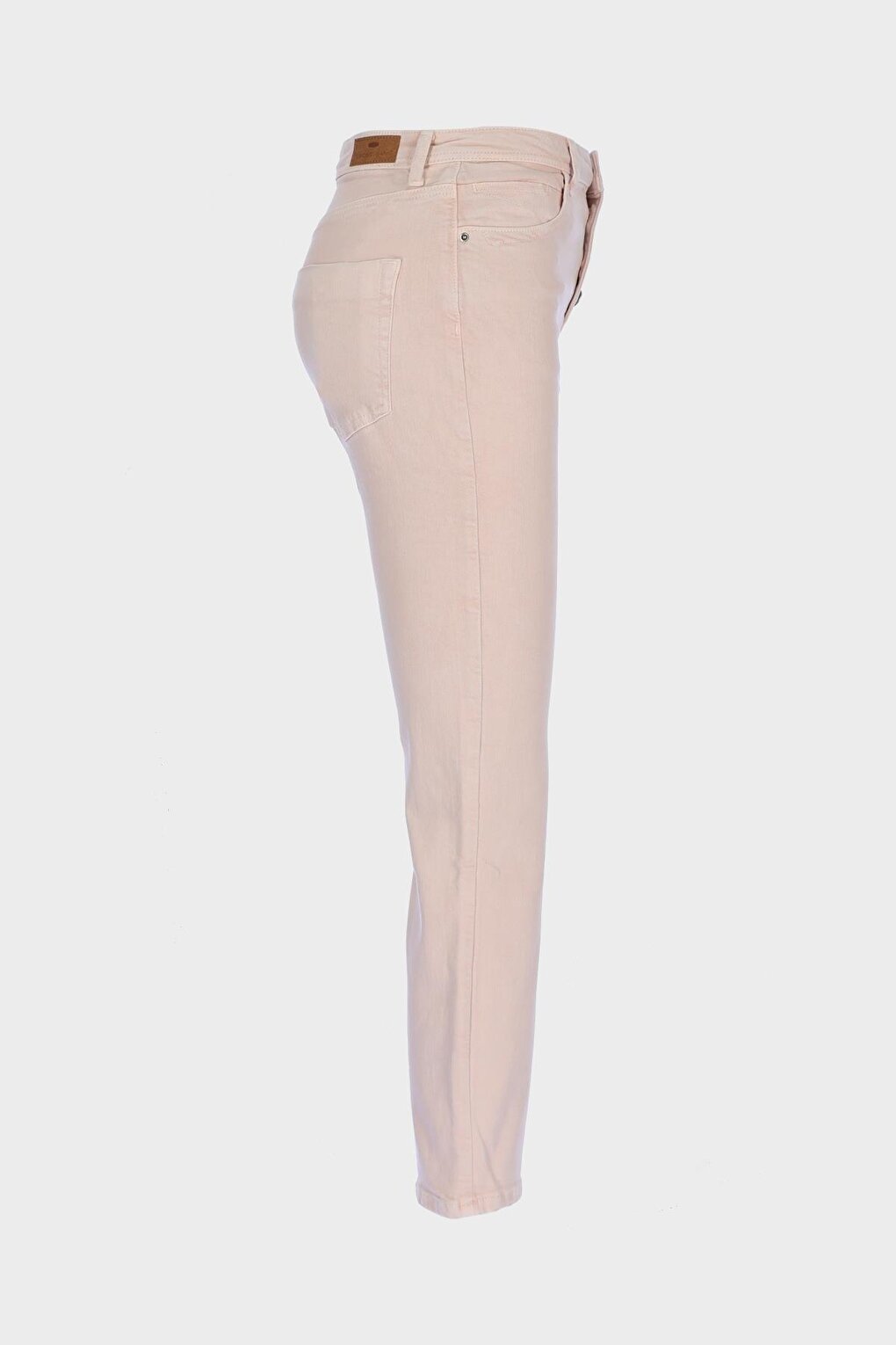 Sydney Powder Color High Waist Buttoned Slim Straight Jean Trousers C 4529-061