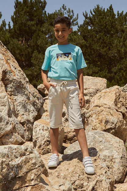 Boy's Capri with Elastic Waist