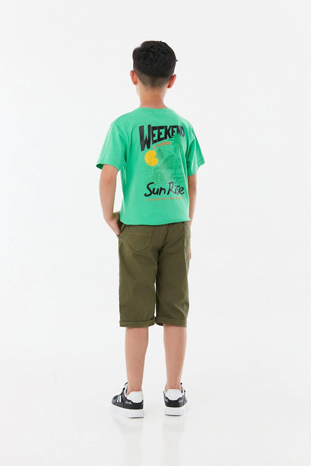 Boy's Capri with Elastic Waist