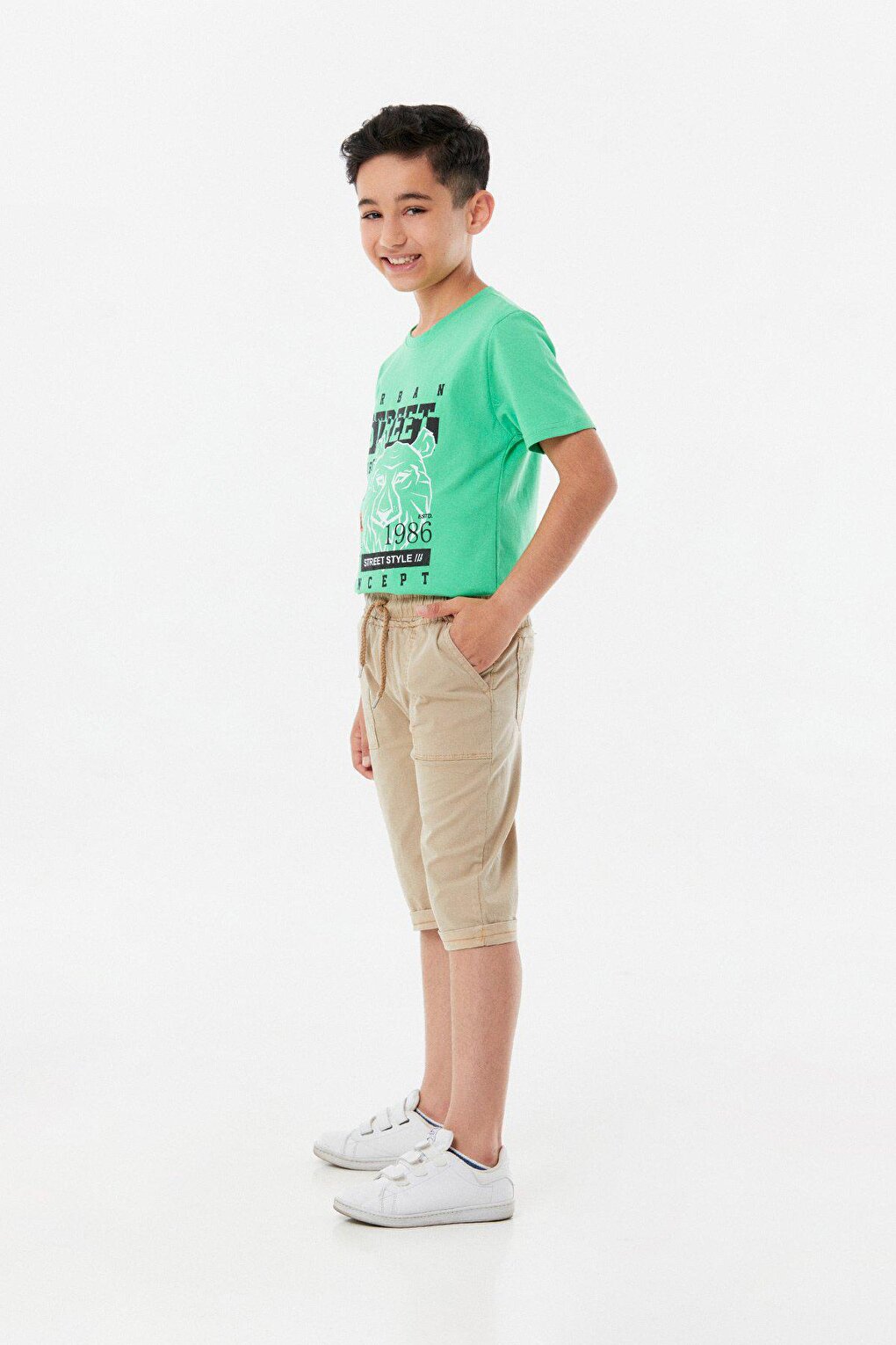 Boy's Capri with Elastic Waist