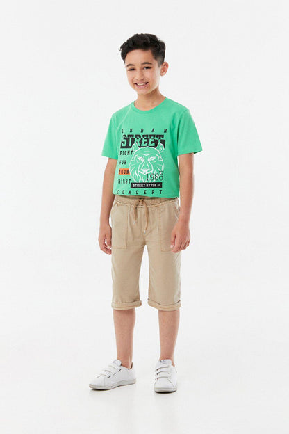 Boy's Capri with Elastic Waist