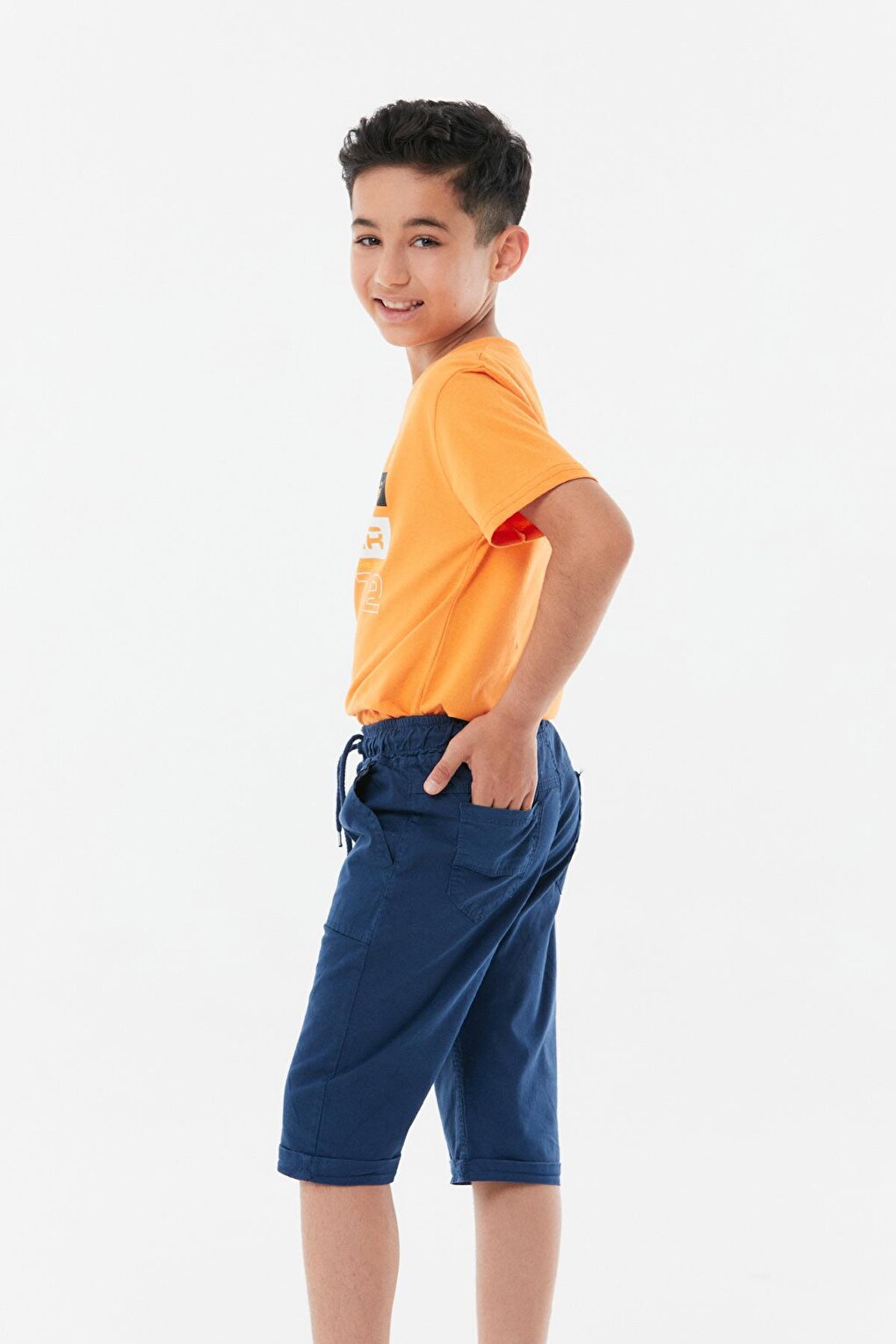 Boy's Capri with Elastic Waist