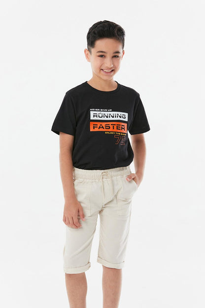 Boy's Capri with Elastic Waist