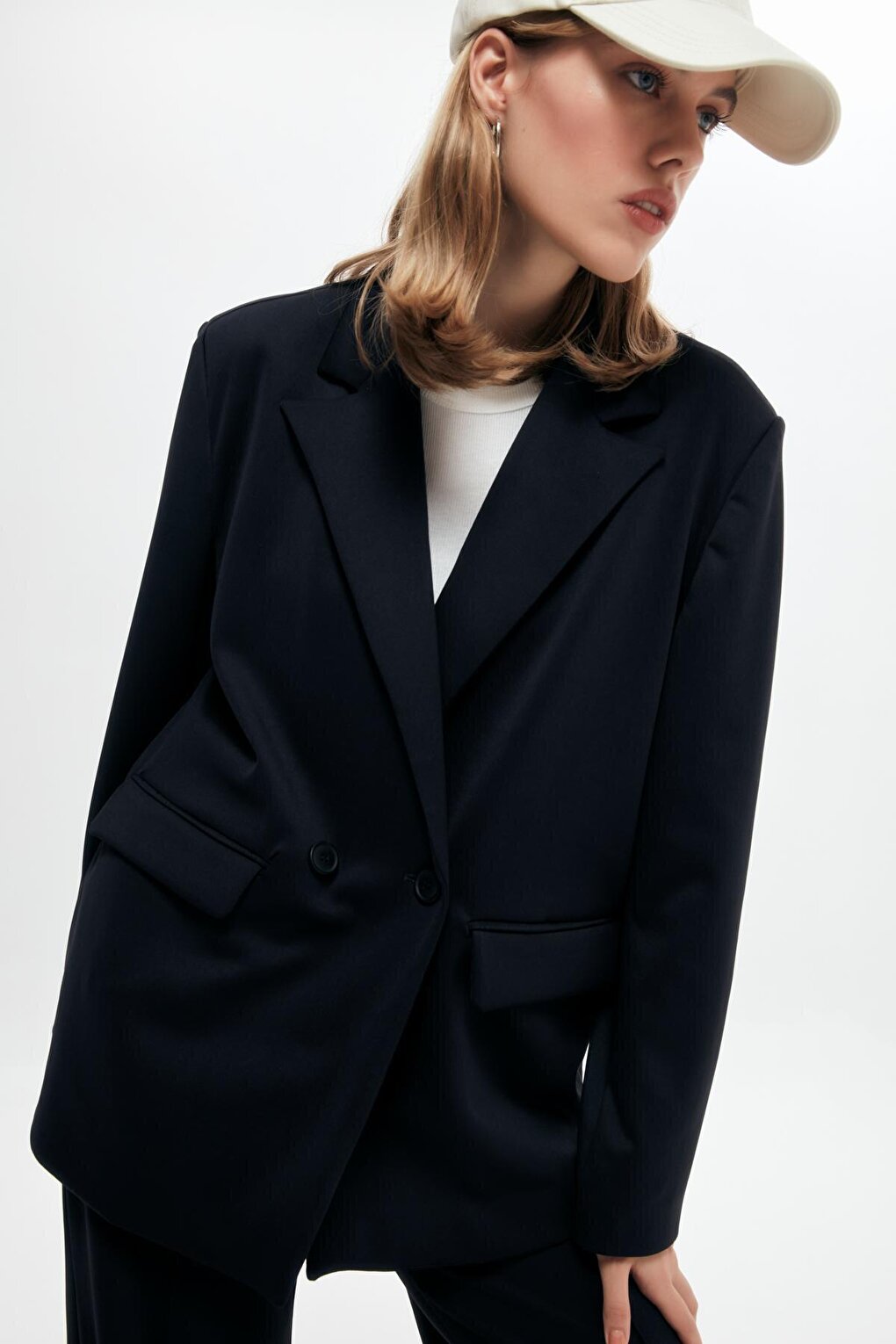 Soft Textured Blazer Jacket Black