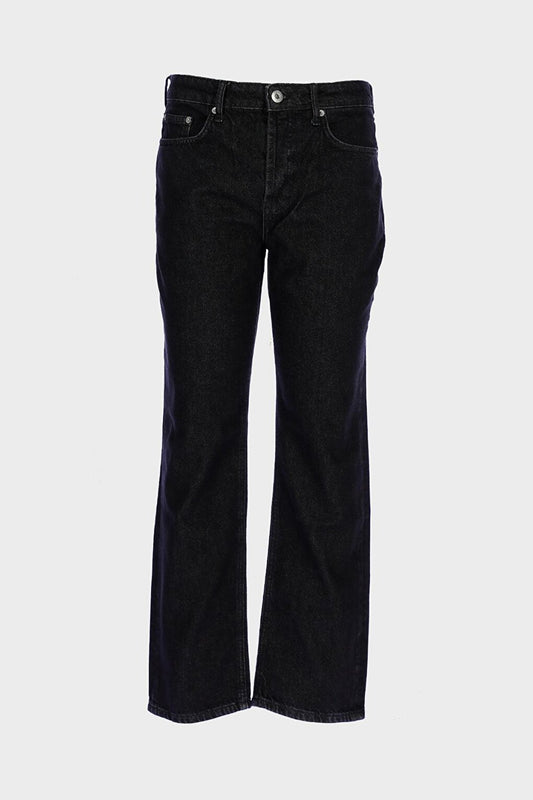 Finn Black Regular Tapered Buttoned Jean Trousers E 4407-015