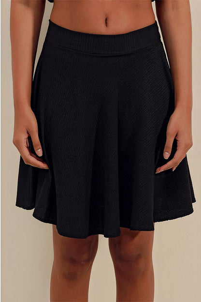 1885 Flared Mini Skirt - Black