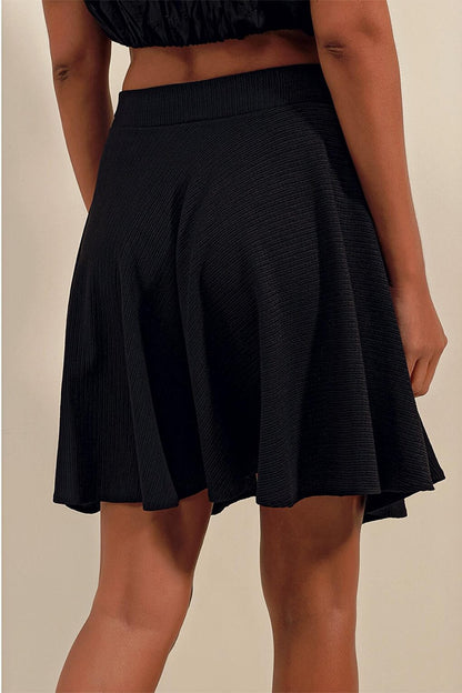 1885 Flared Mini Skirt - Black