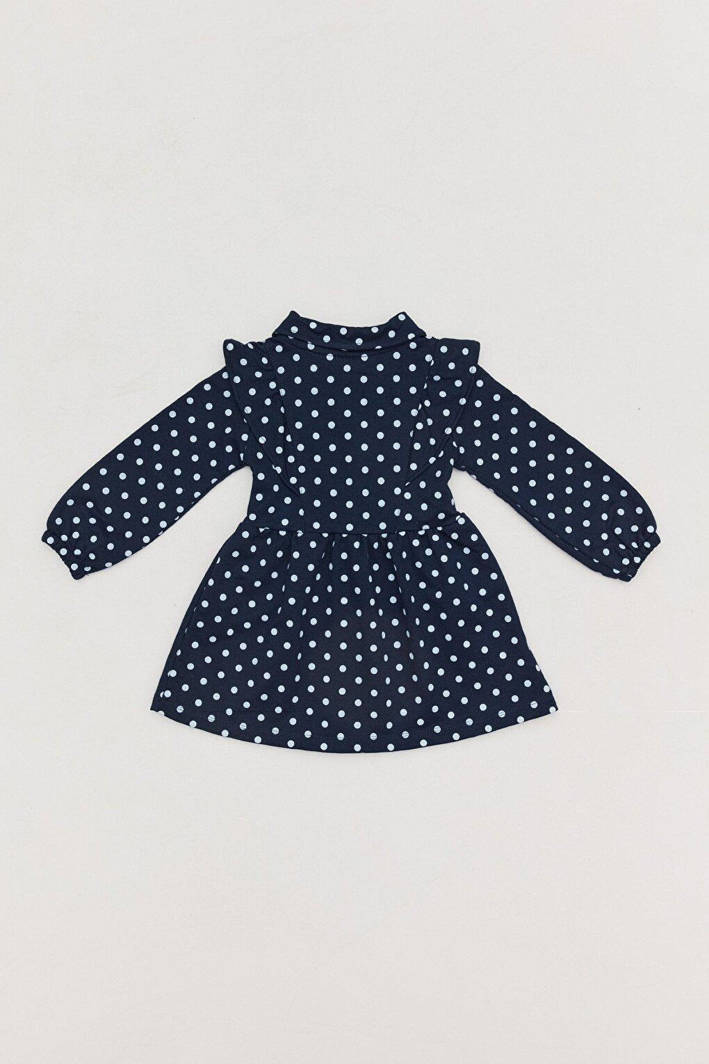 Button-Front Shirt Collar Girl's Dress