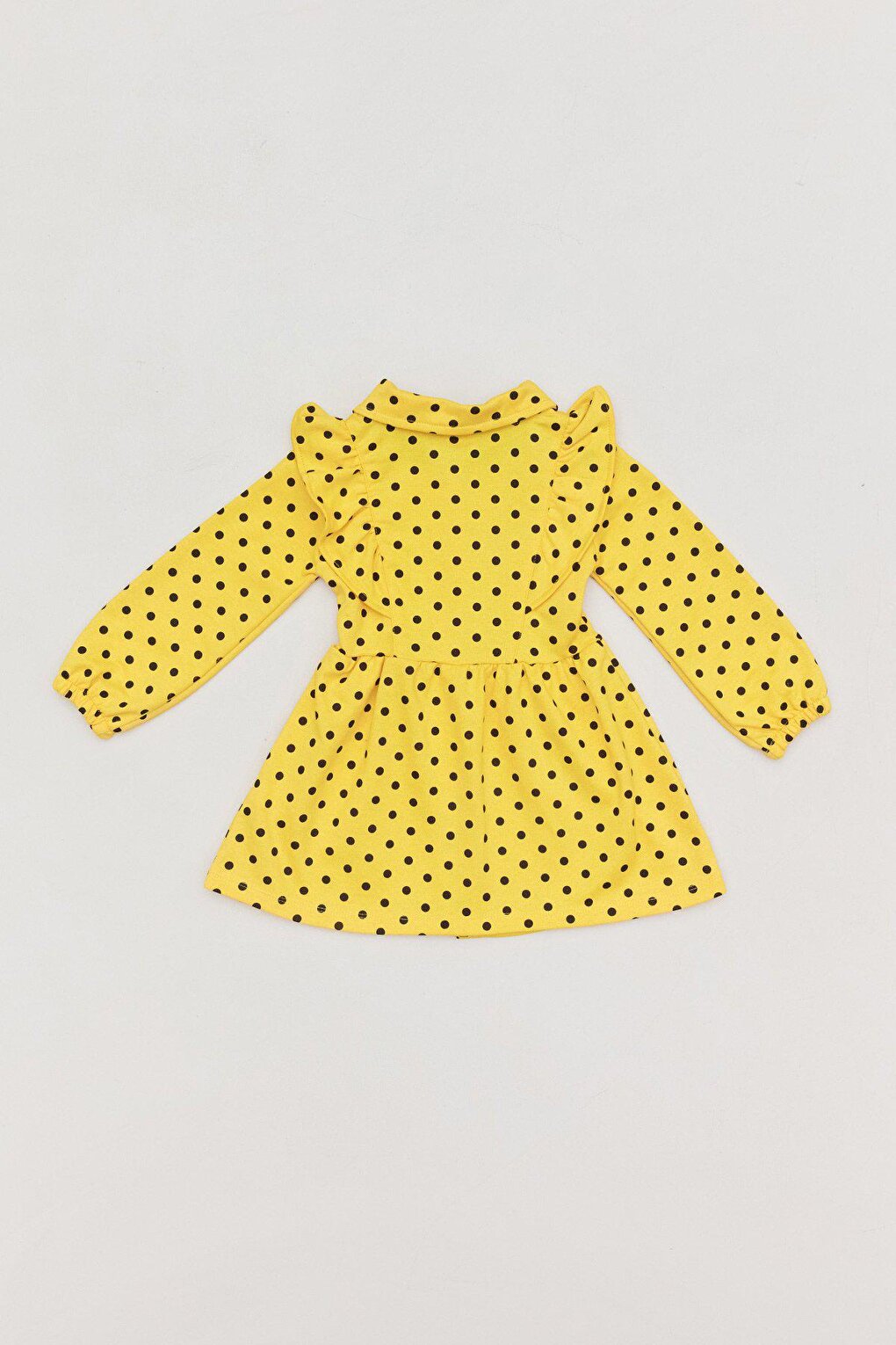 Button-Front Shirt Collar Girl's Dress