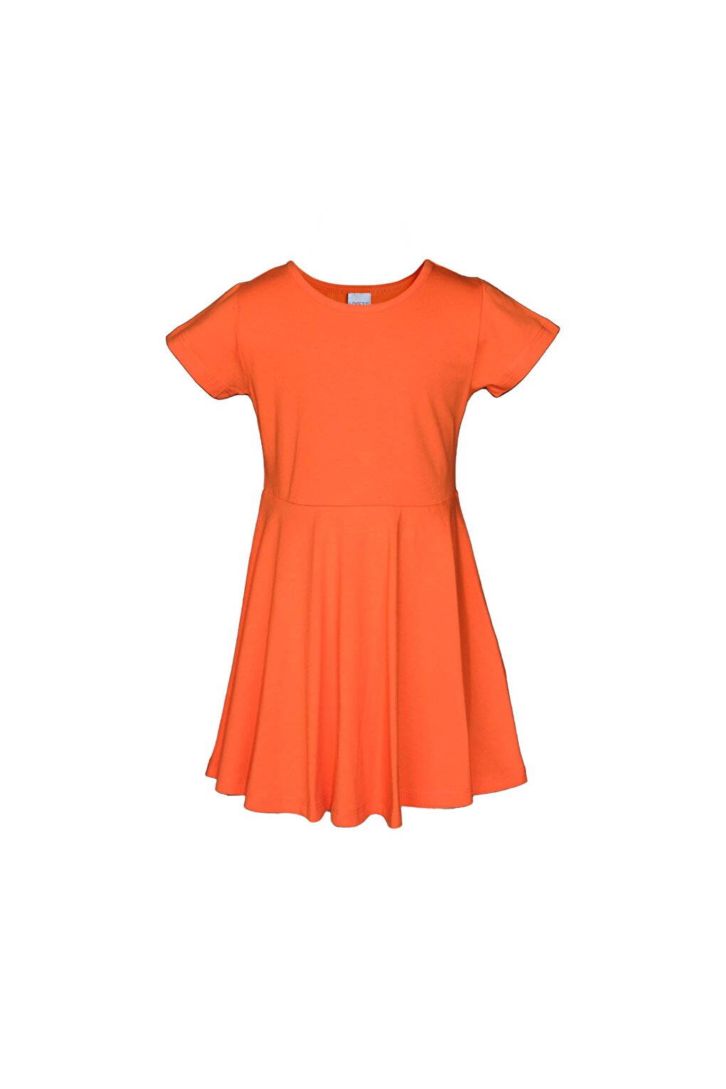 Orange Girl's Plain Basic Short Sleeve Dress