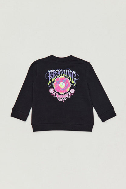 Front and Back Printed Girl's Sweatshirt