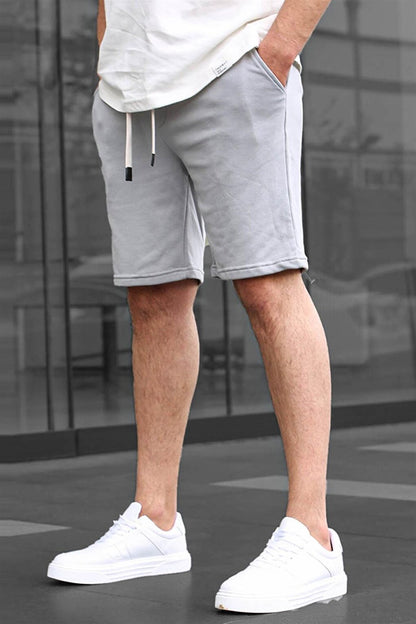 Dyed Gray Basic Men's Shorts 6505