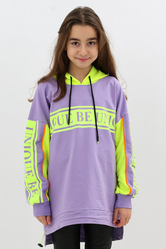 Girl Oversize Hooded Sweatshirt 9-14 Years 14044