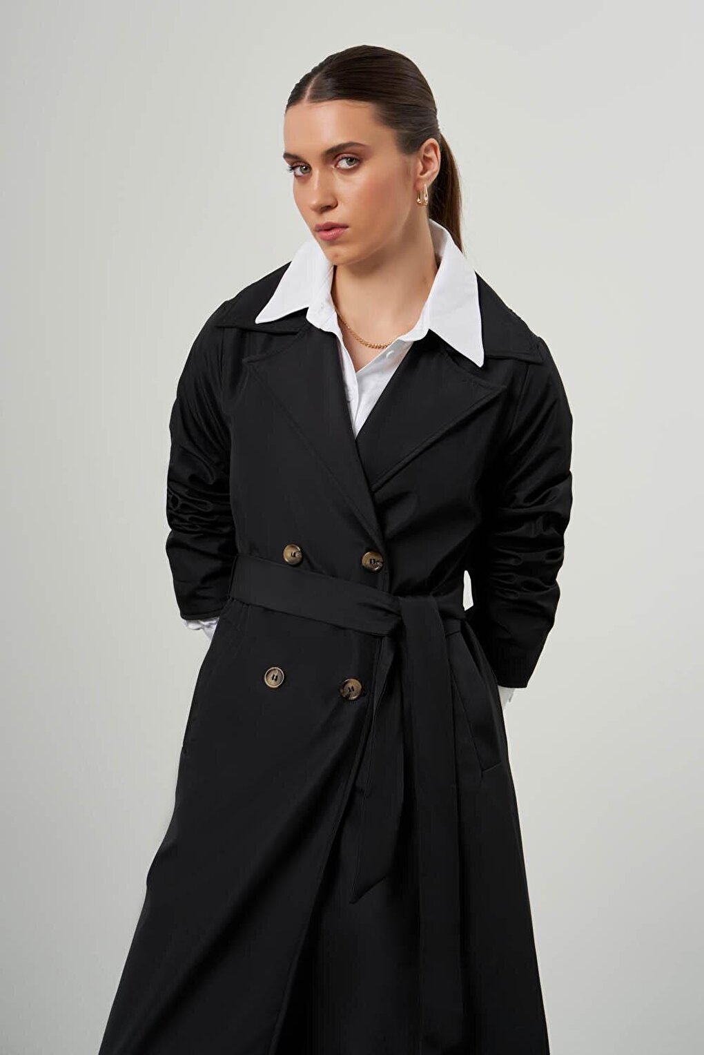 Bsc Classic Black Trench Coat