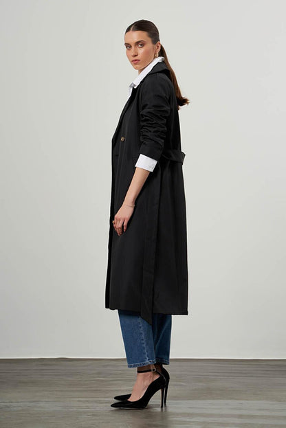 Bsc Classic Black Trench Coat