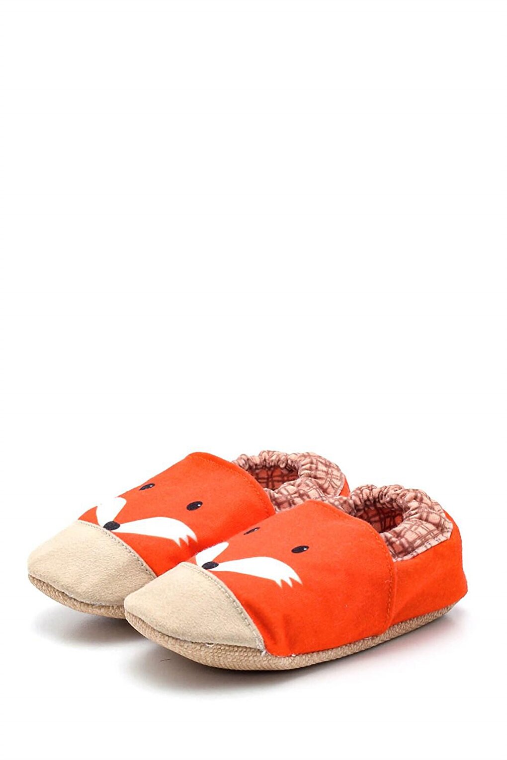 Fox Patterned Cotton Lined Anti-Slip Sole Booties