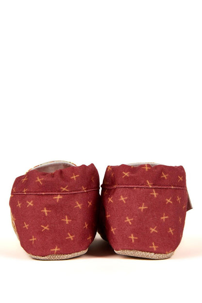 Lion Patterned Cotton Lined Anti-Slip Sole Booties