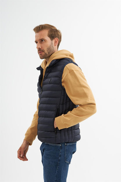 Men's Standard Mold Puffer Vest Navy Blue