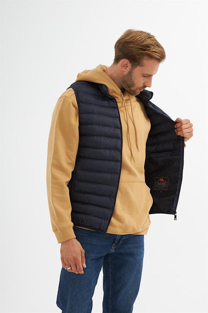 Men's Standard Mold Puffer Vest Navy Blue