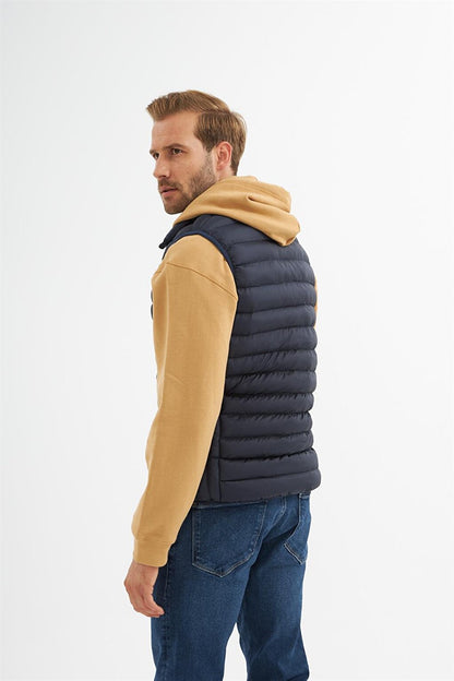 Men's Standard Mold Puffer Vest Navy Blue