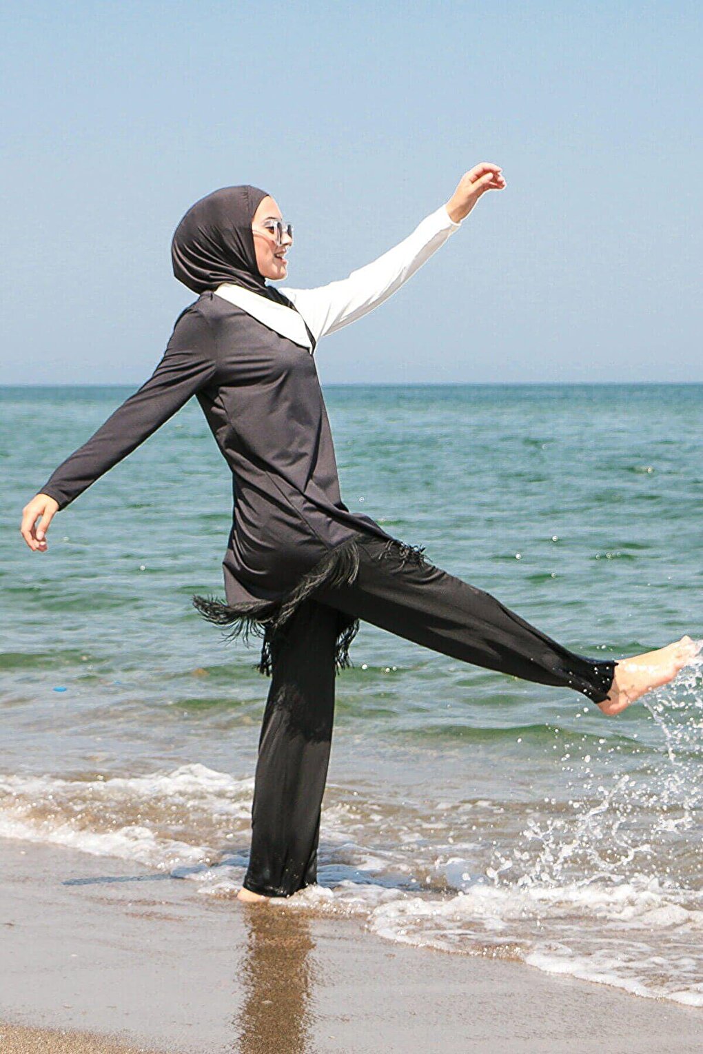 Black Full Covered Hijab Swimsuit M2107