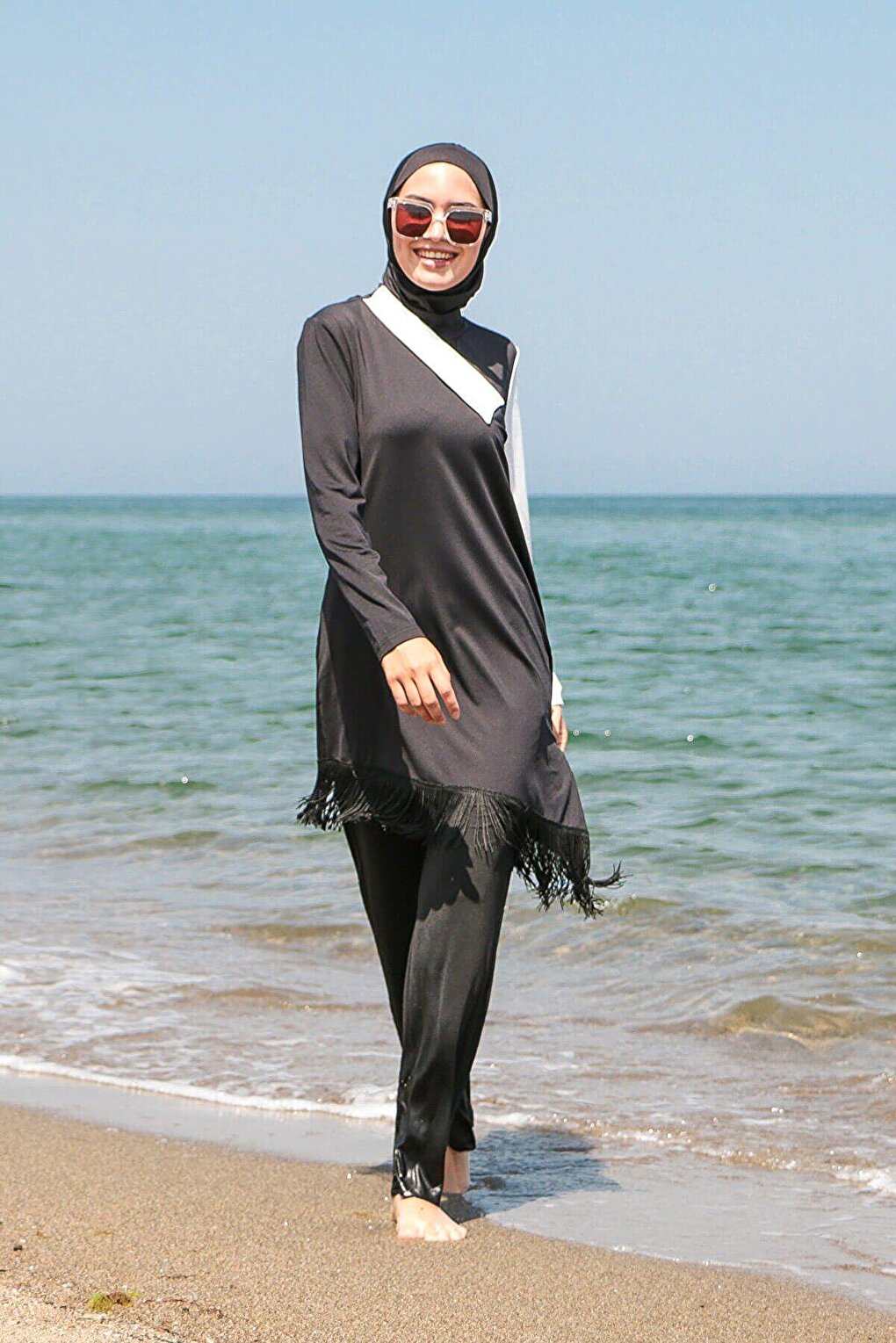 Black Full Covered Hijab Swimsuit M2107