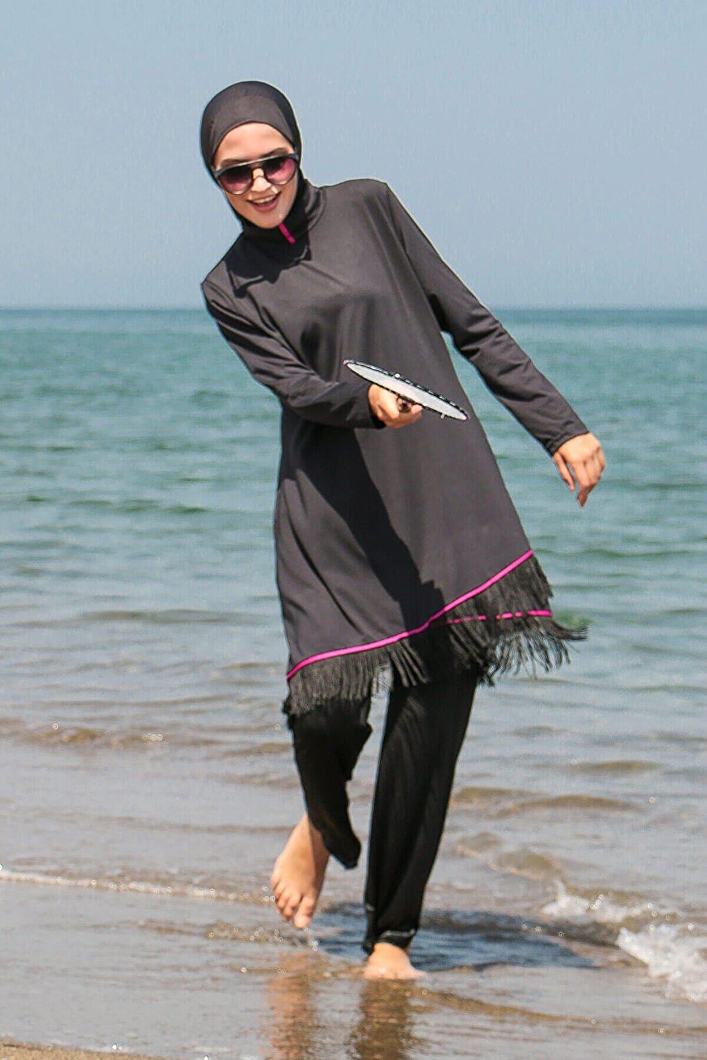 Black Fully Covered Hijab Swimsuit M2105