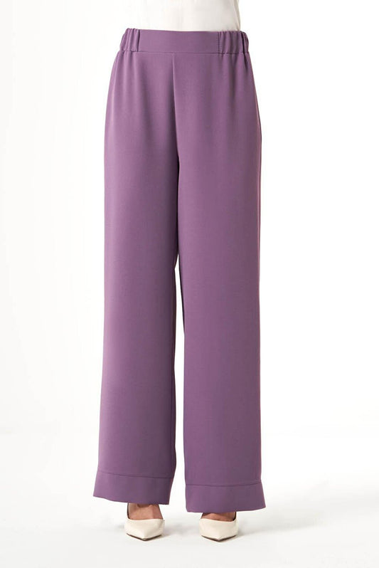 Dusty Rose Trousers with Pieced Legs