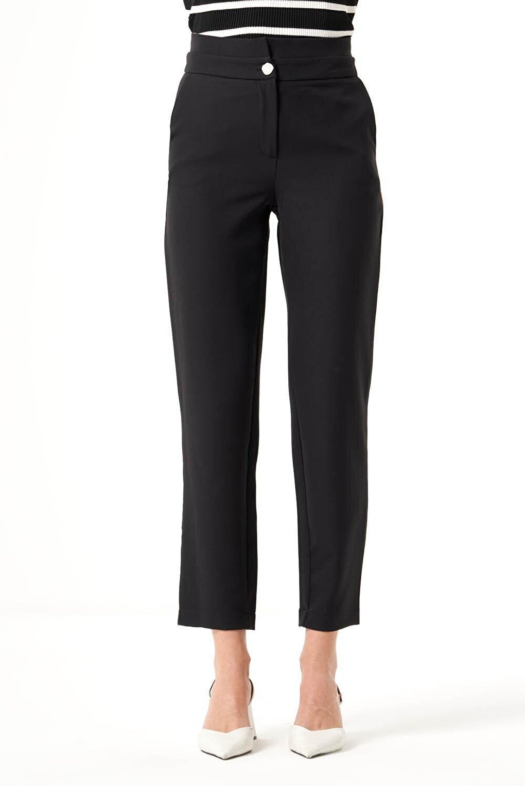 Black Trousers with Layer Belt