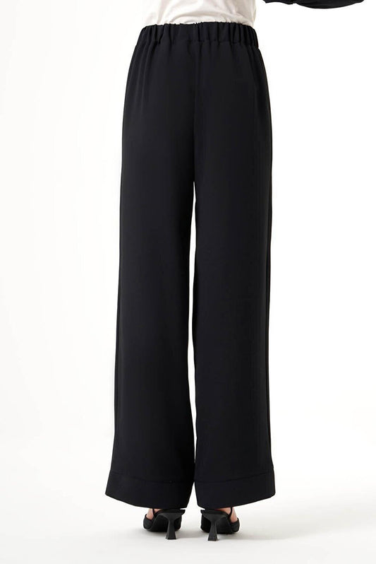 Black Trousers with Pieced Legs