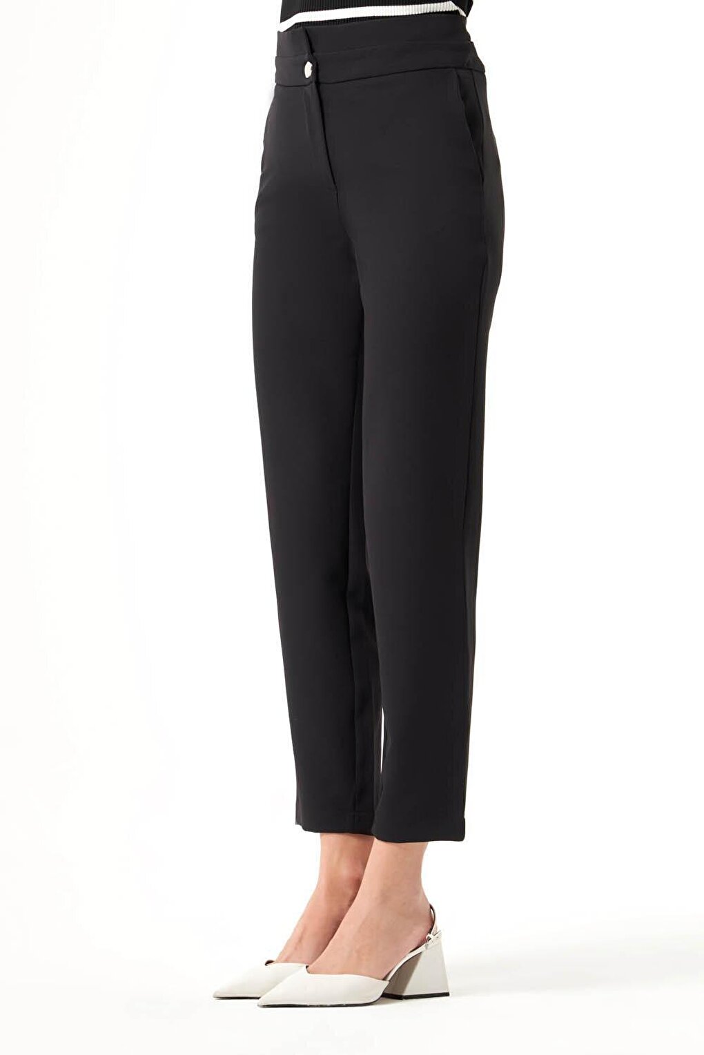 Black Trousers with Layer Belt