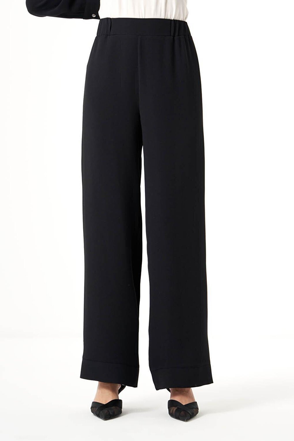 Black Trousers with Pieced Legs