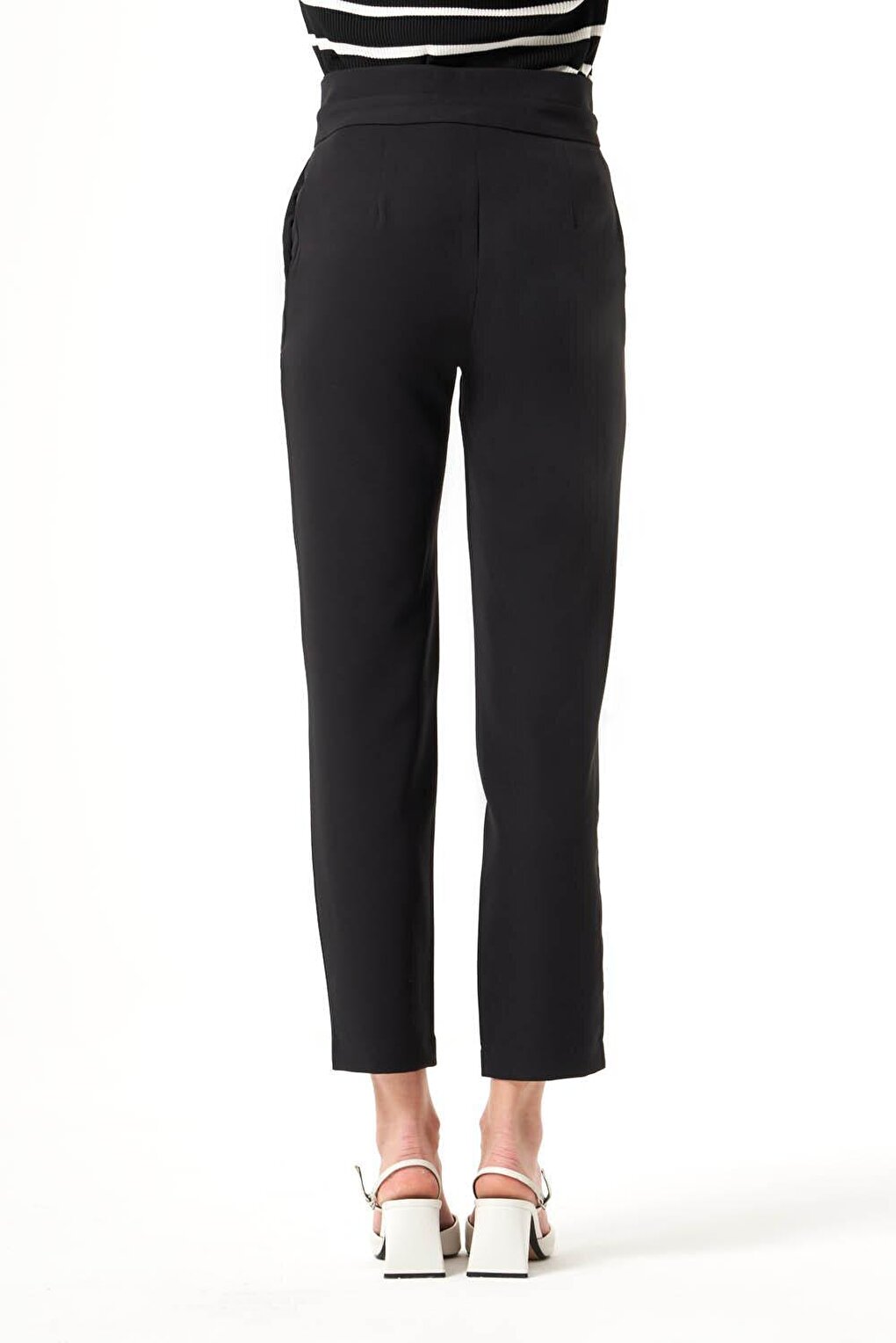 Black Trousers with Layer Belt