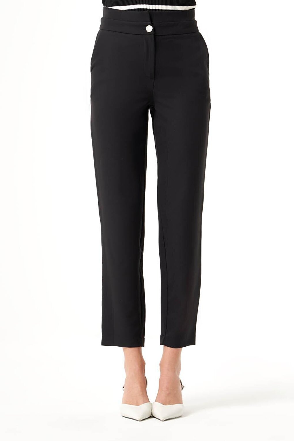 Black Trousers with Layer Belt