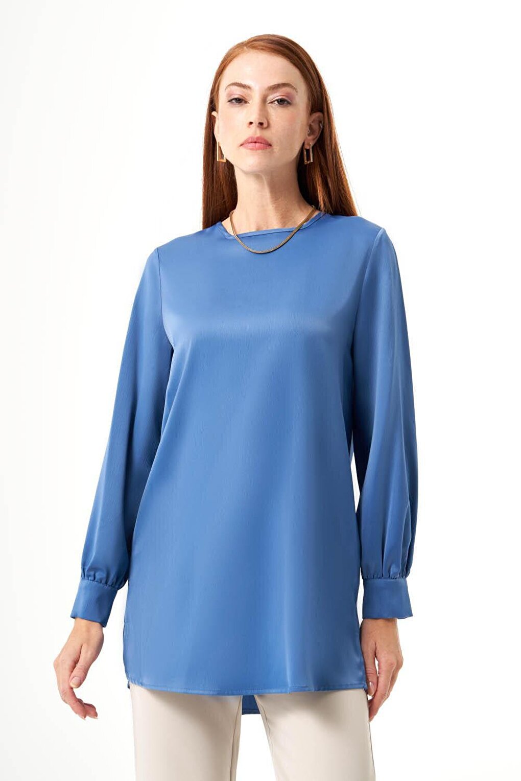 Bsc O Neck Indigo Tunic