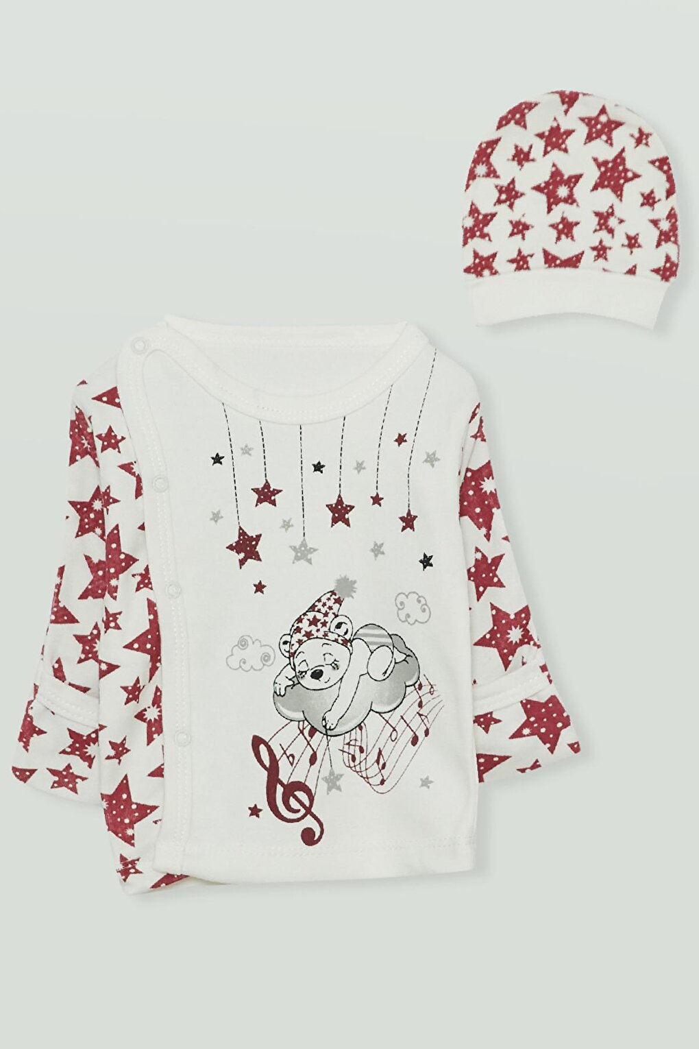 Star Printed Triple Baby Boy Set