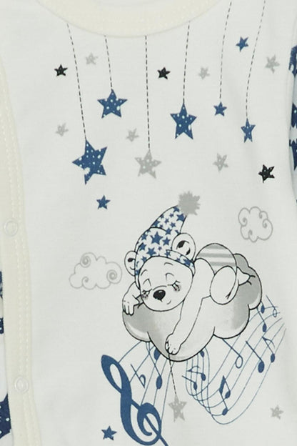 Star Printed Triple Baby Boy Set