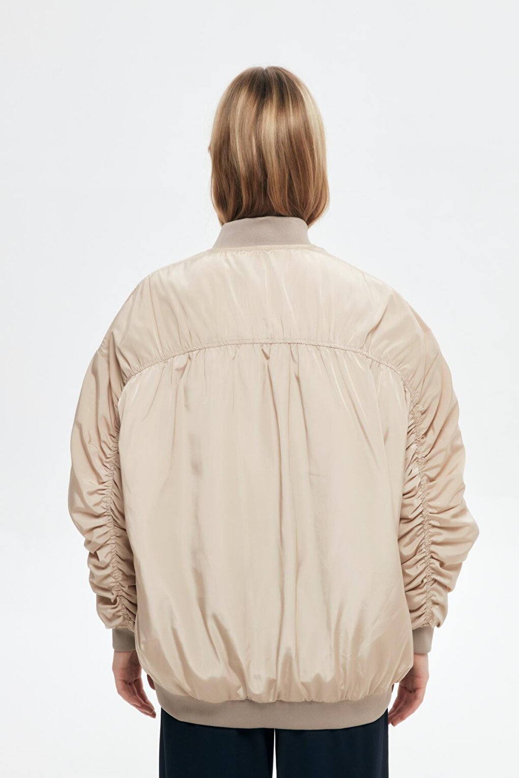 Oversize Puffer Jacket Beige