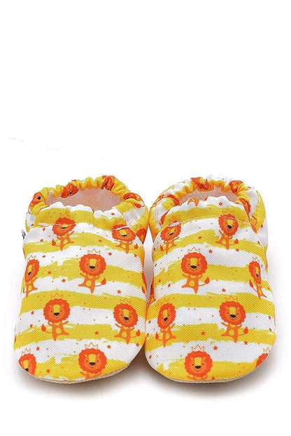 Leon Patterned Anti-Slip Sole Baby Summer Booties